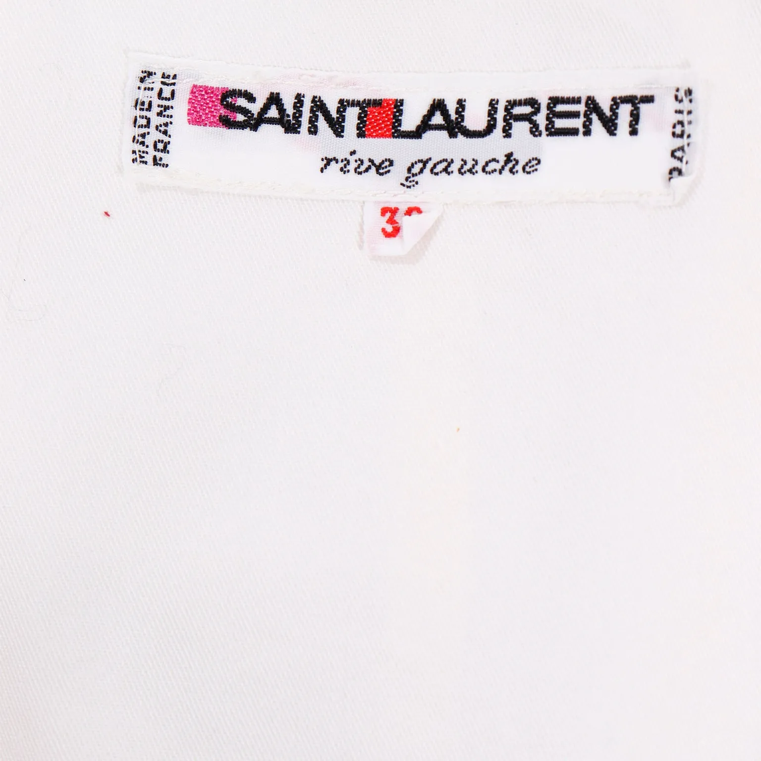 1980s Yves Saint Laurent Cropped White Cotton Jacket