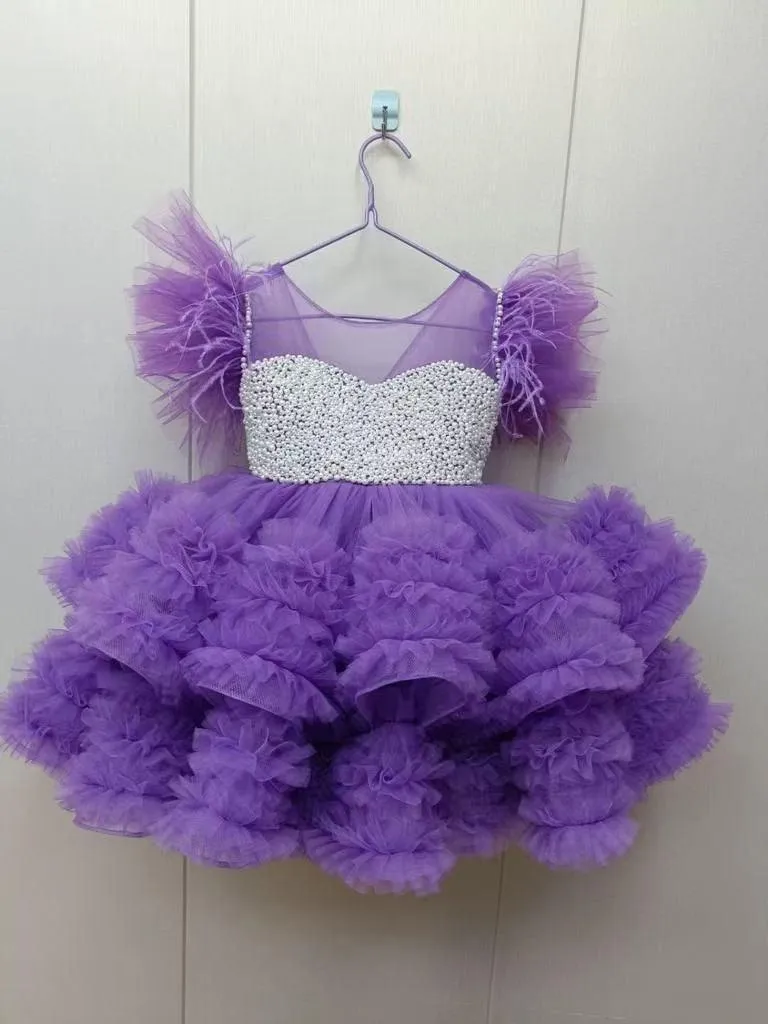 2pcs High quality beading TuTu dress For baby Sparkle and Tulle Perfect Combination girls party dress