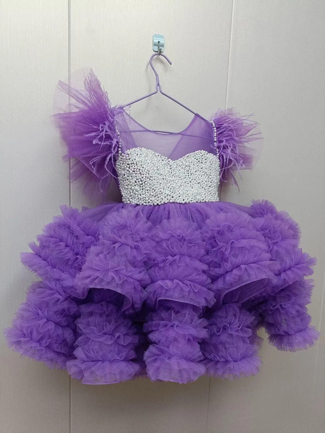 2pcs High quality beading TuTu dress For baby Sparkle and Tulle Perfect Combination girls party dress