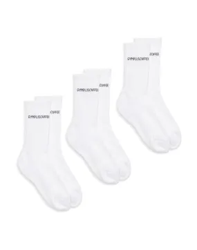 3 Pack Full Length Everyday Sock in White