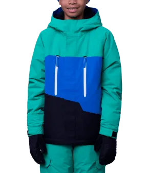 686 Youth Geo Insulated Snowboard Jacket Greenery Colourblock 2024