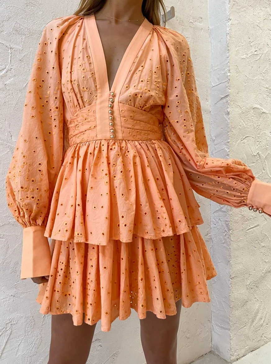 Acler Amelia Dress in Apricot