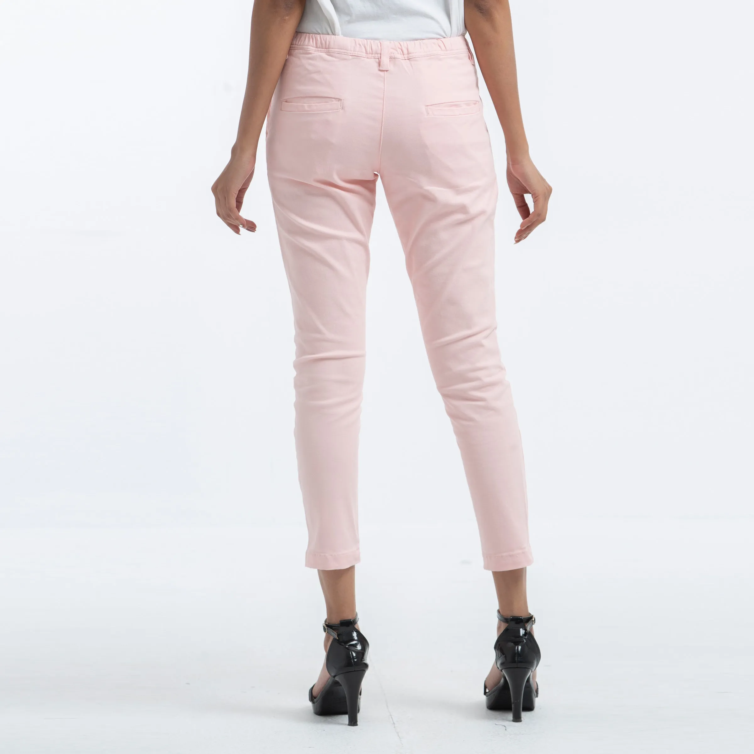 Adjustable Ladies Chinos - Pink