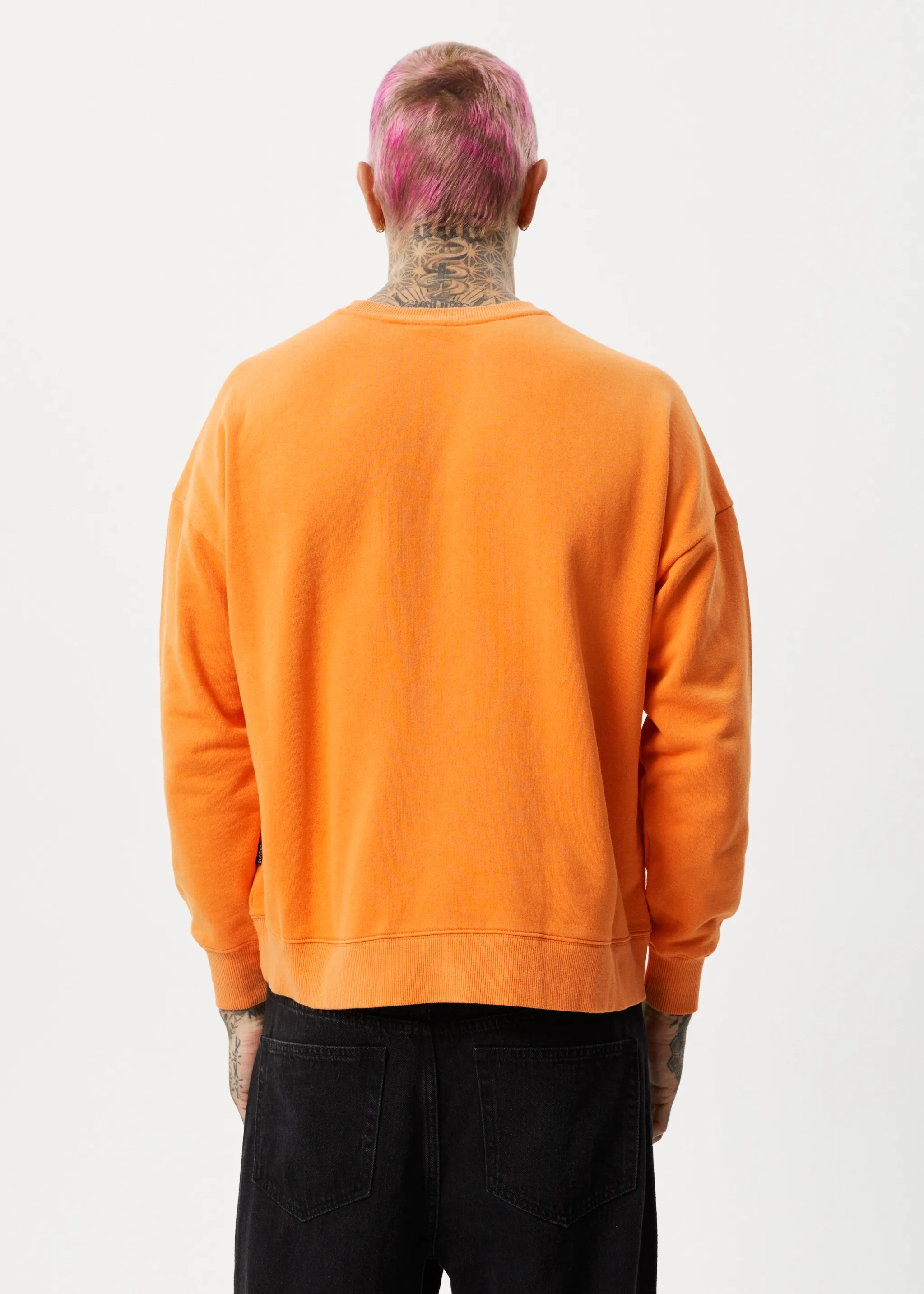 AFENDS Mens Minimum - Organic Crew Neck - Sunset