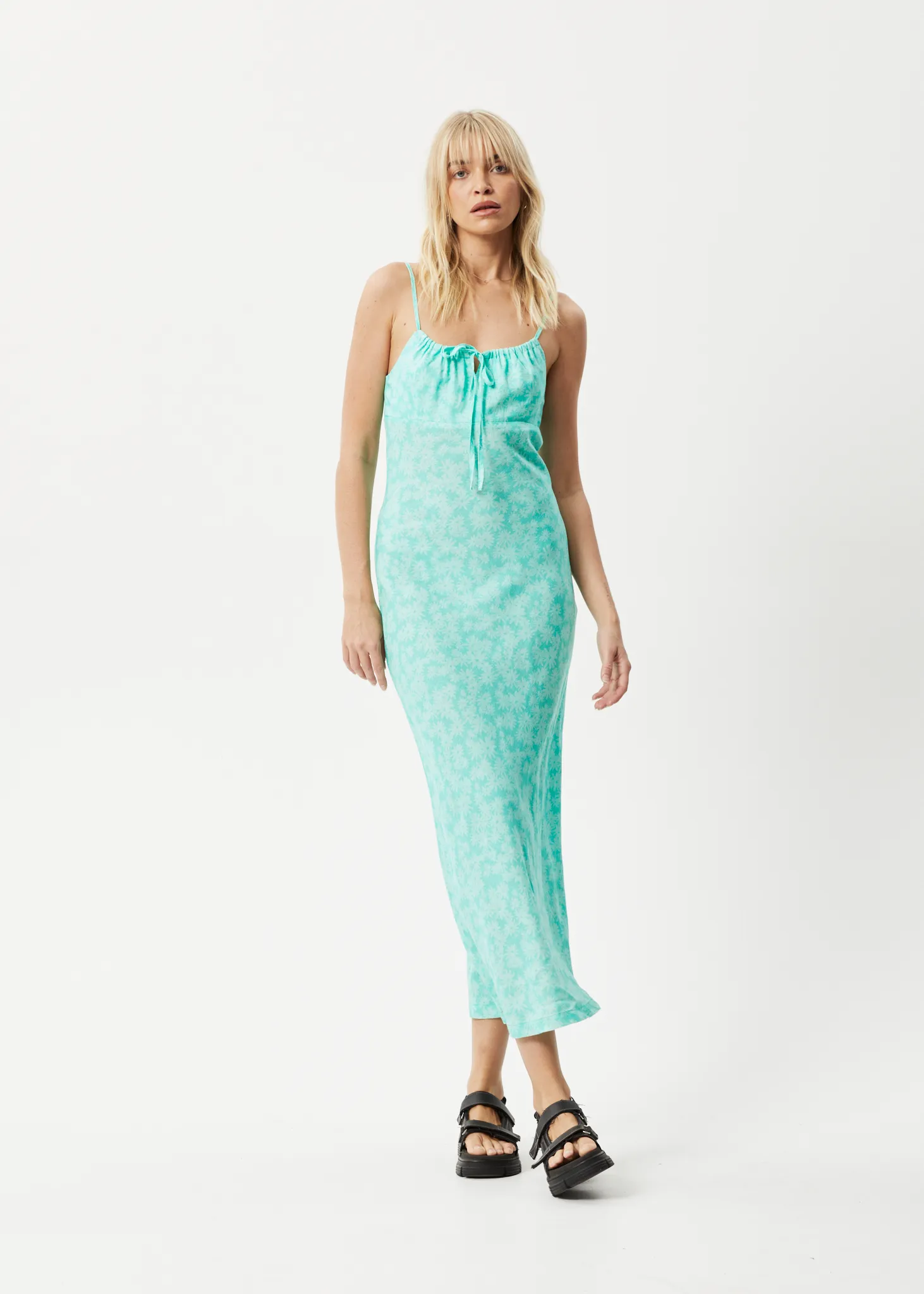 AFENDS Womens Benny - Maxi Dress - Jade Daisy