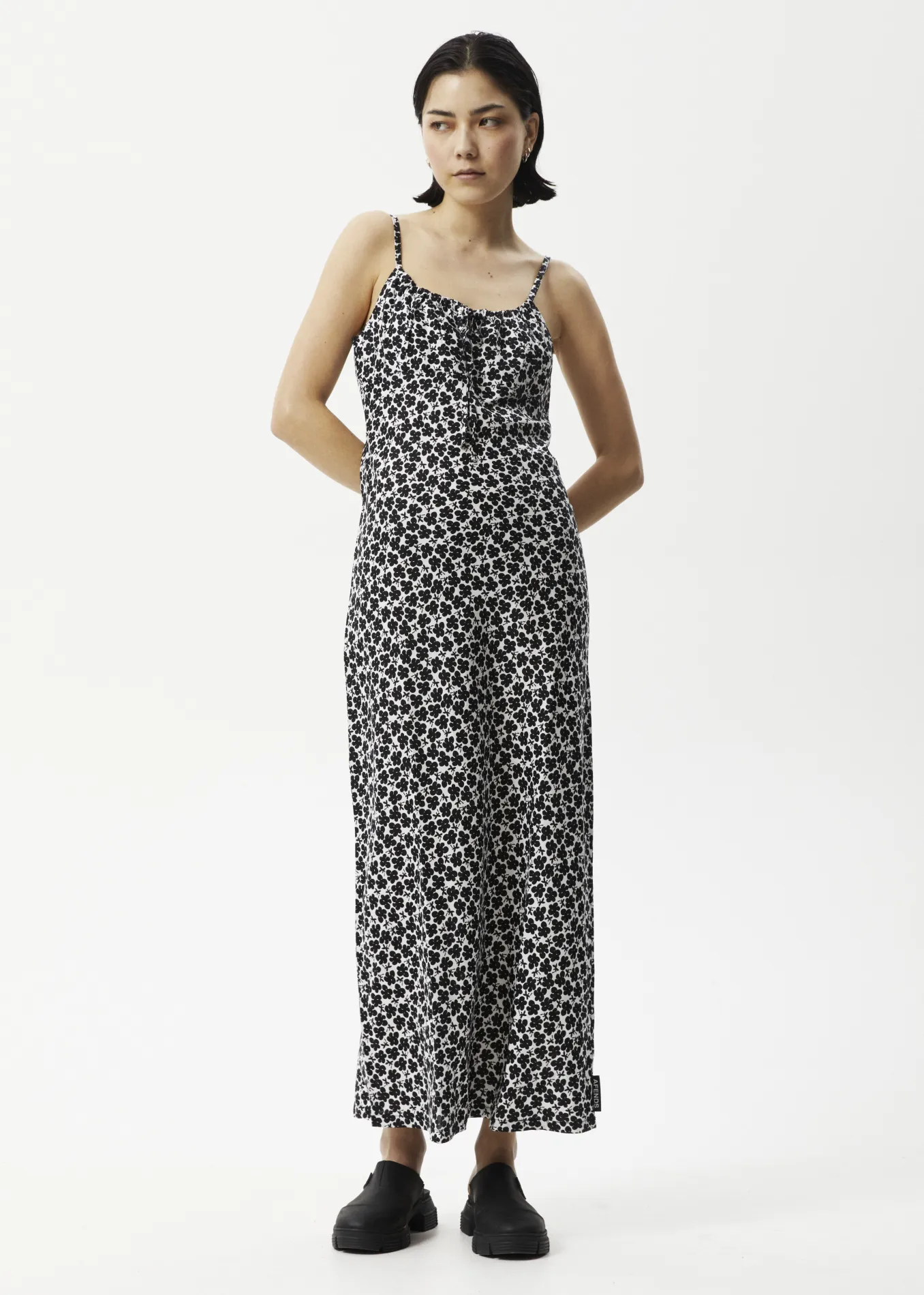 AFENDS Womens Madeline Dallas - Maxi Dress - Black Floral