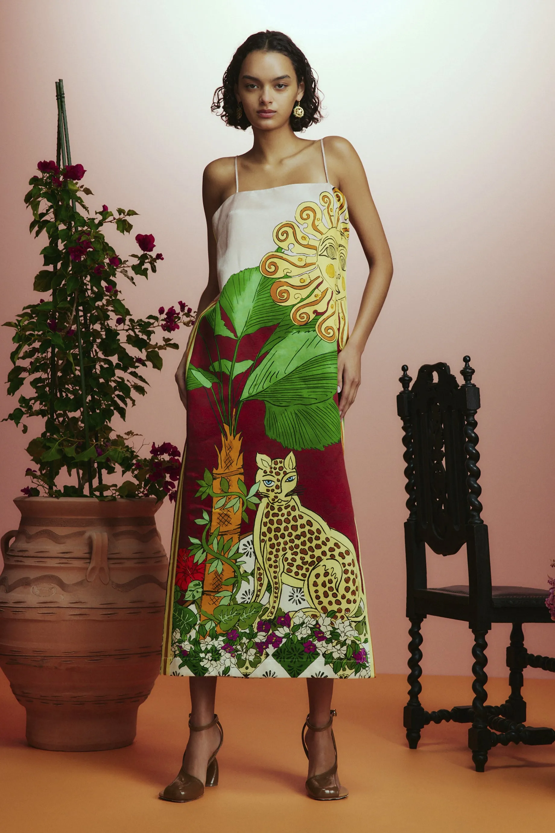 Alemais Tiger Dress - Multi Coloured