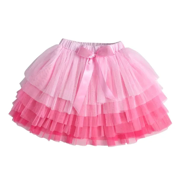 All Pink Layer Tulle Tutu Skirt 3T - 8T