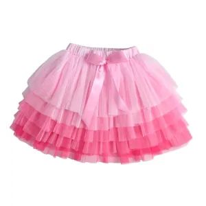 All Pink Layer Tulle Tutu Skirt 3T - 8T