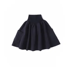 Anecdote Navy High Waisted Skirt With Pockets