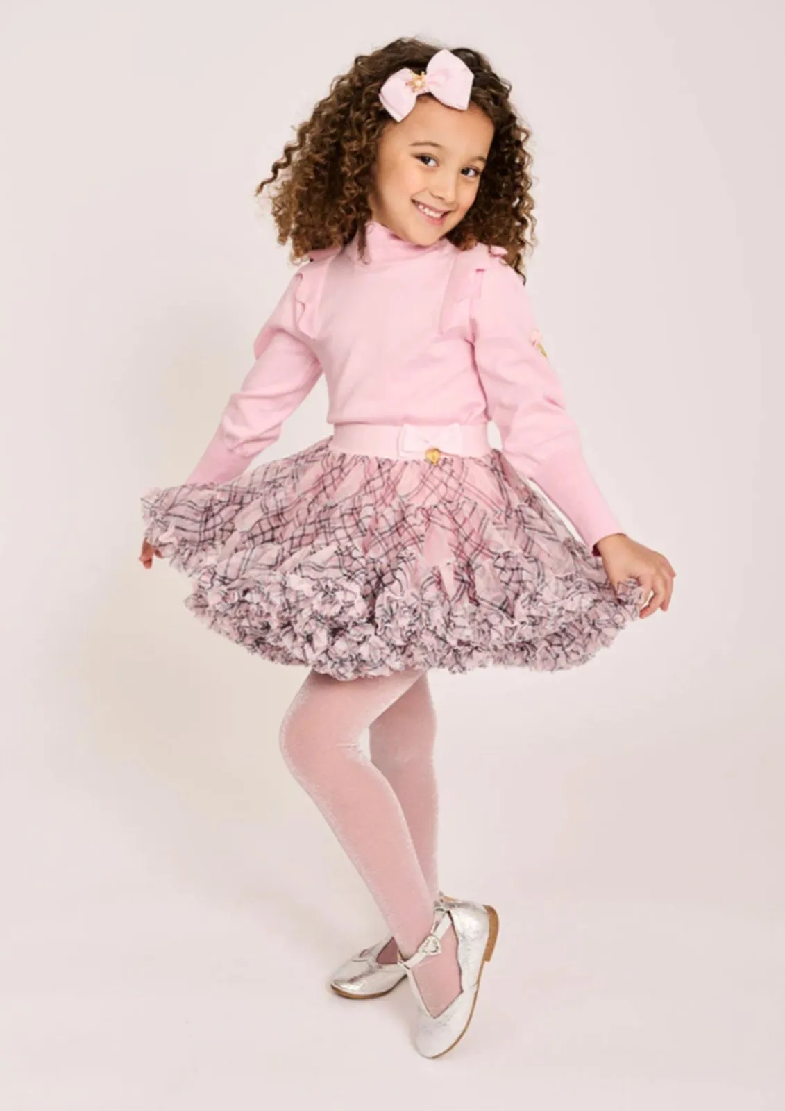 Angel's Face Girls Nancy PINK TARTAN Tutu Skirt