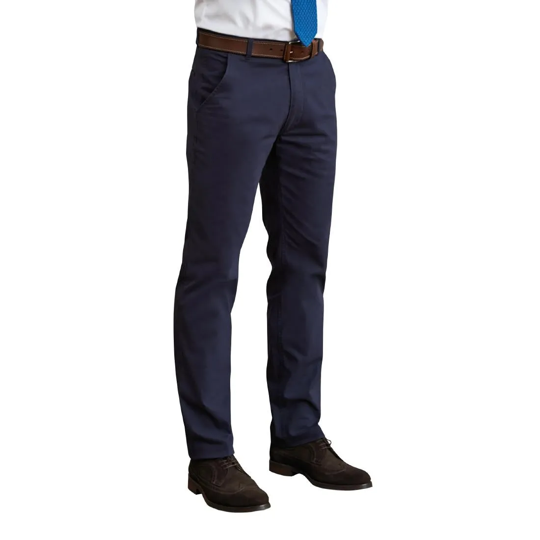 BA080-36 Brook Taverner Mens Miami Slim Fit Chinos Navy 36"