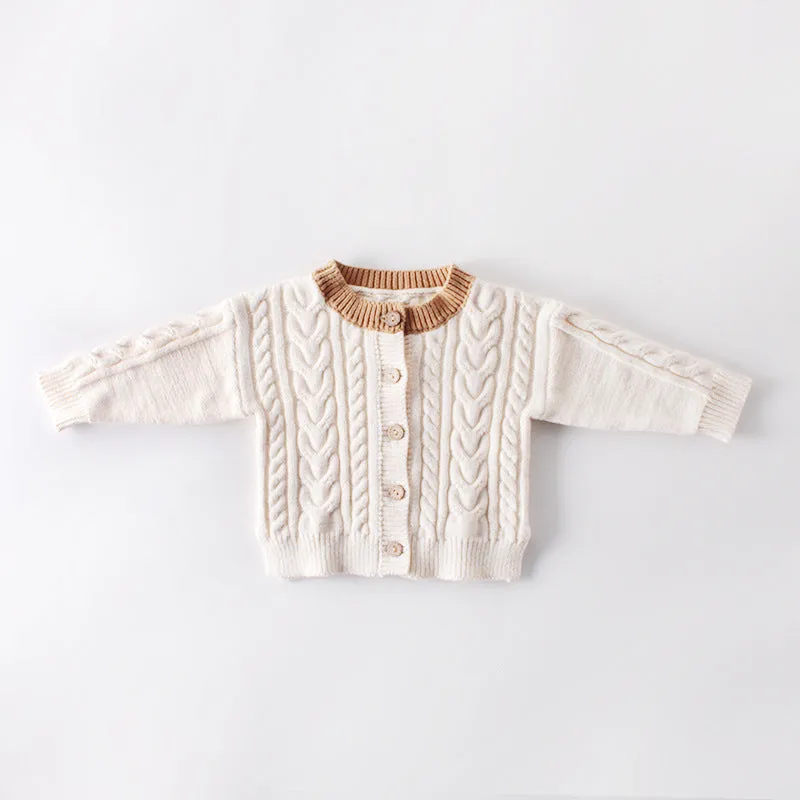 Baby and Toddler Cotton Knit Button Up Sweater