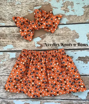 Baby Toddler Halloween Skirt, Harvest, Fall