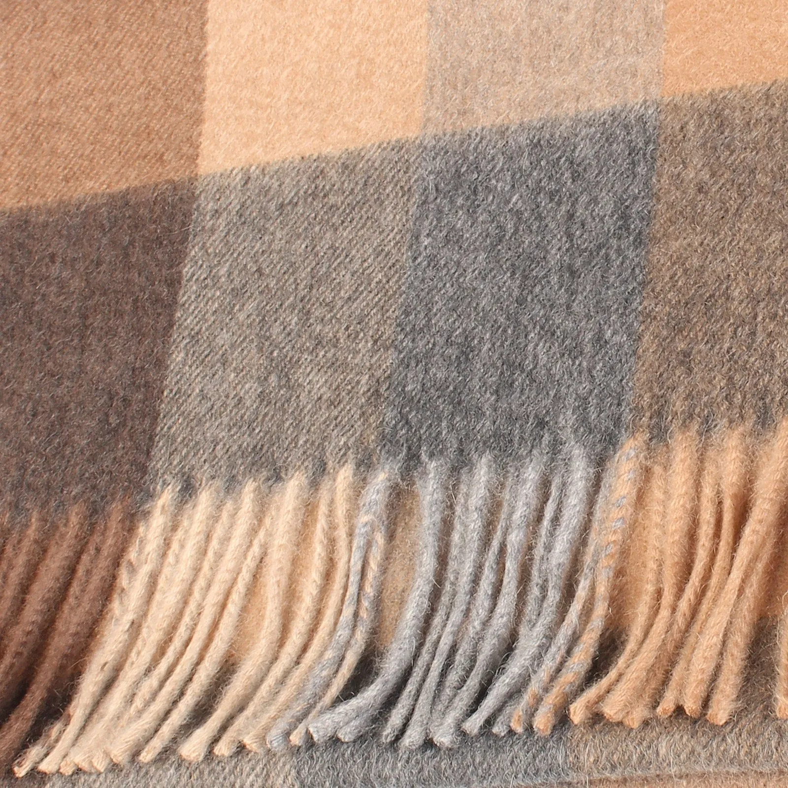 Balmoral 100% Cashmere Woven Scarf Natural