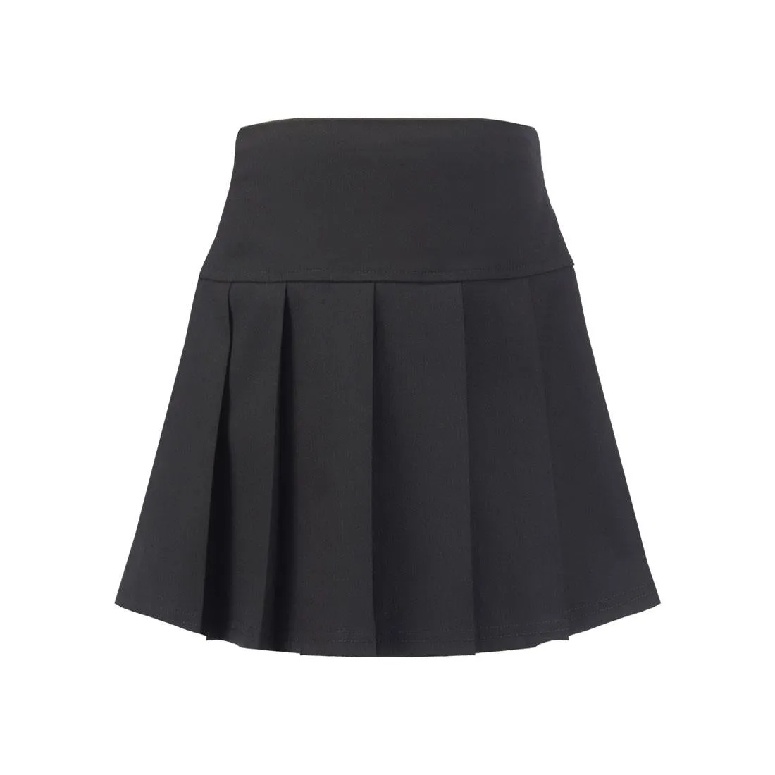 Banner Junior Girls Panel Full Pleated Skirt Black