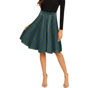 Barclay Tartan Melete Pleated Midi Skirt