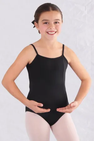 Basic Moves BM5545GN Girls' Microfiber Princess Seam Cami Leotard