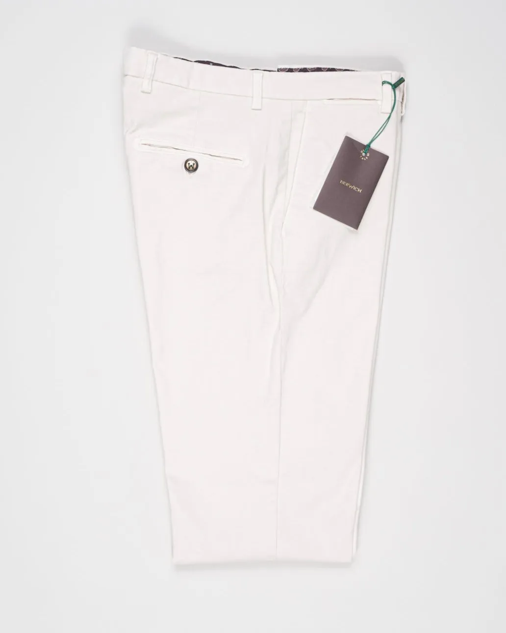 Berwich Garment Dyed Cotton Chinos / Latte