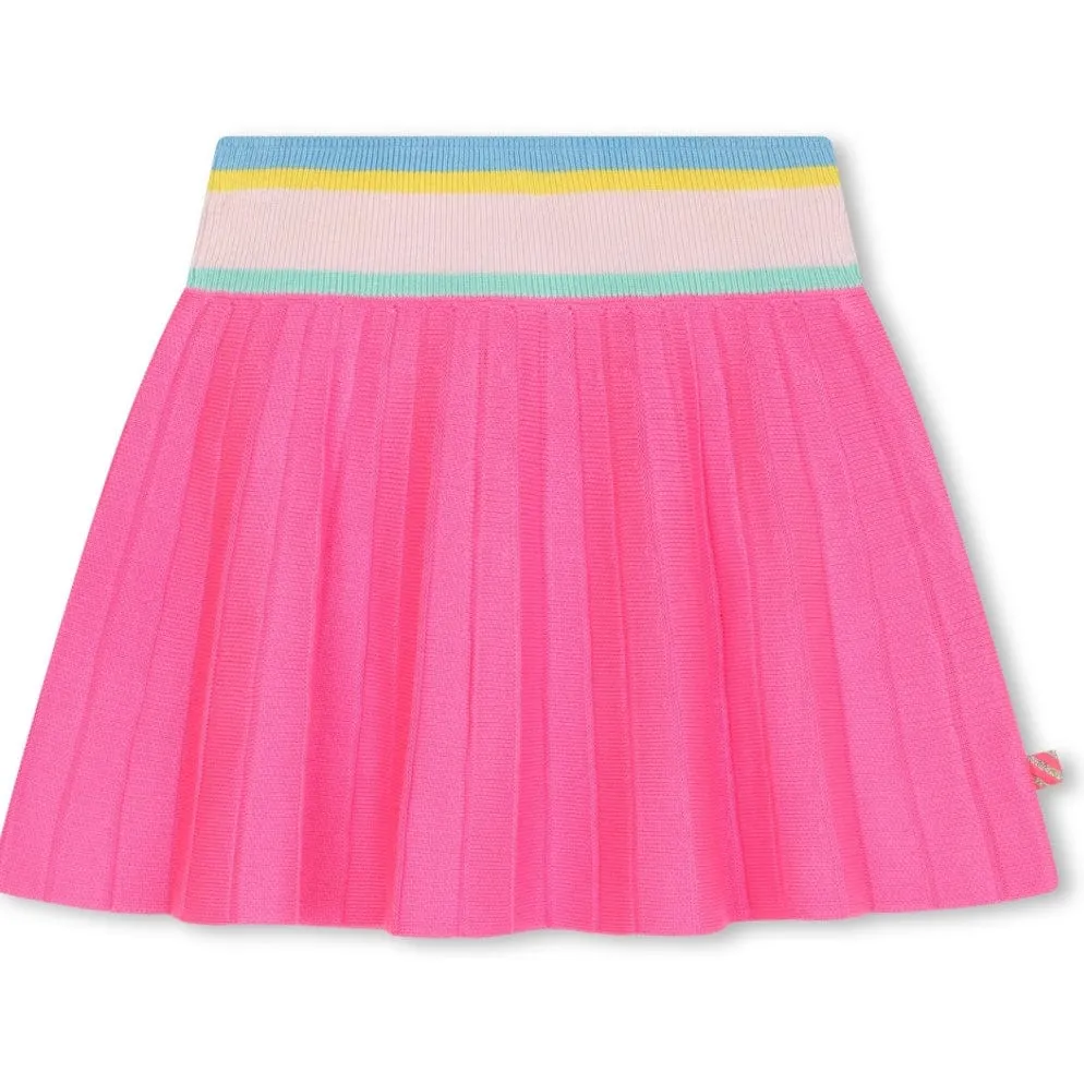 BILLIEBLUSH - Pullover & Pleated Skirt Set - Pink