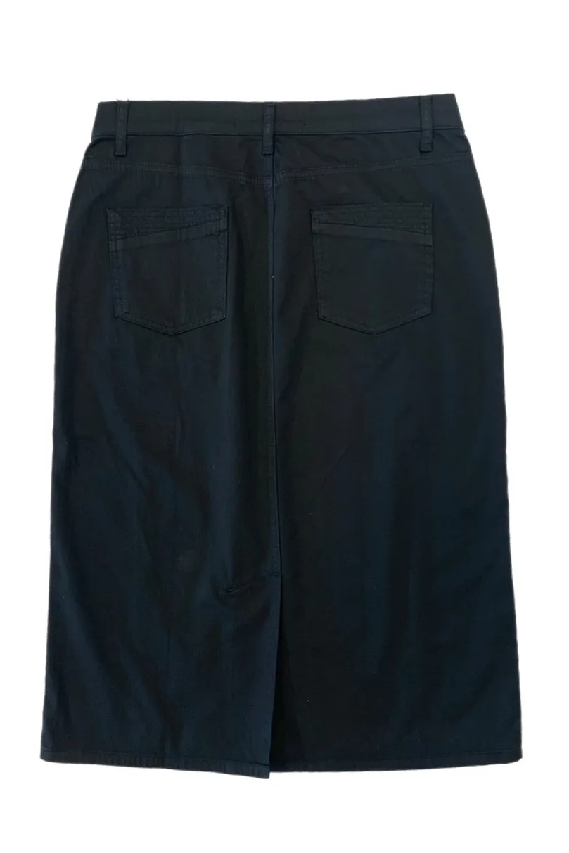 Black Denim Maternity Skirt 163-TR16D