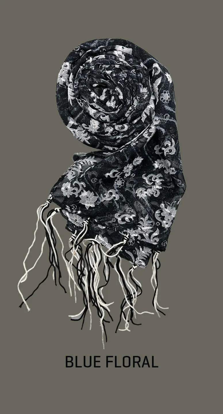 Black Floral Scarf | Shop online