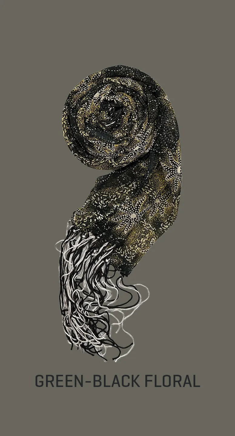 Black Floral Scarf | Shop online