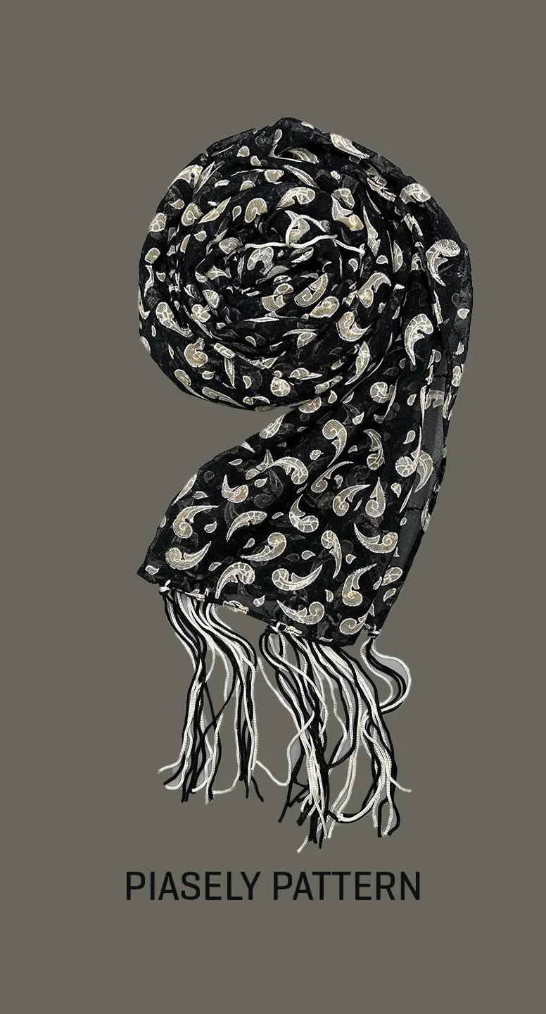 Black Floral Scarf | Shop online