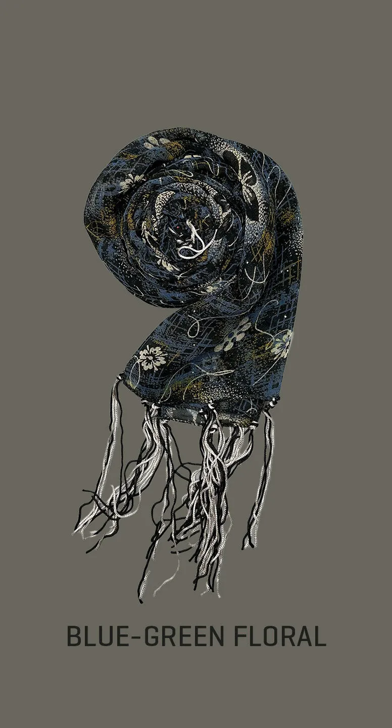 Black Floral Scarf | Shop online