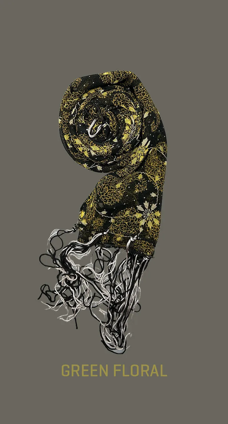 Black Floral Scarf | Shop online