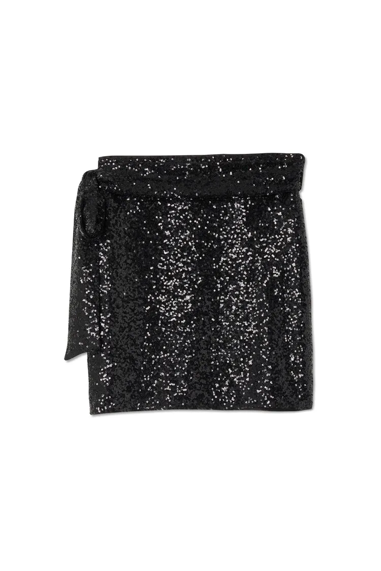 Black Sequin Mini Jaspre skirt