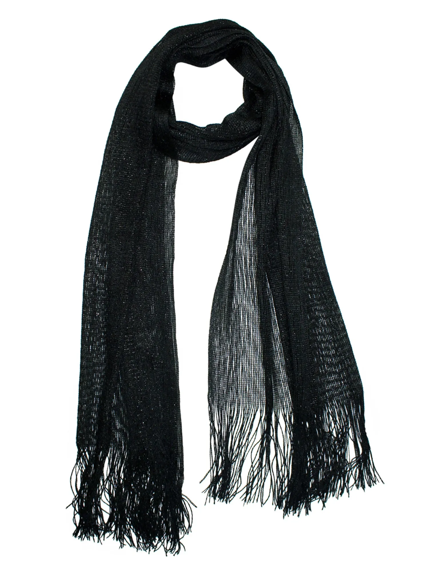 Black Shimmery Mesh Scarf