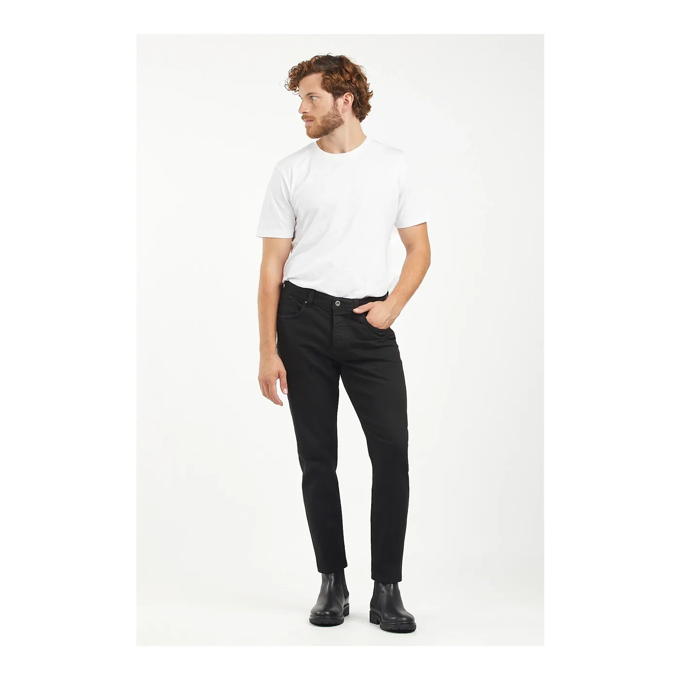 Black Slim Fit 5 Pocket Jeans