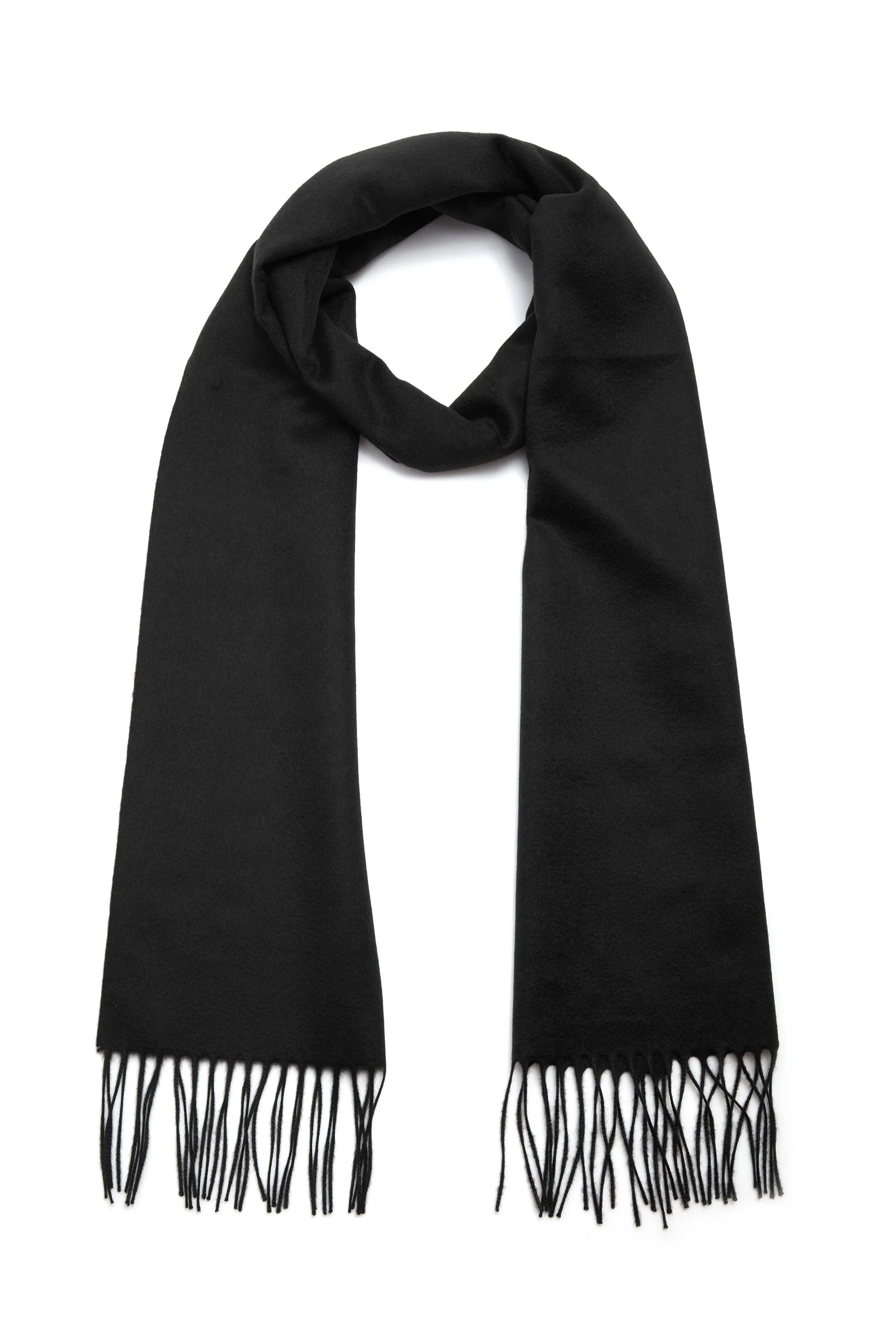 Blaine Scarf in Black Silk Cashmere