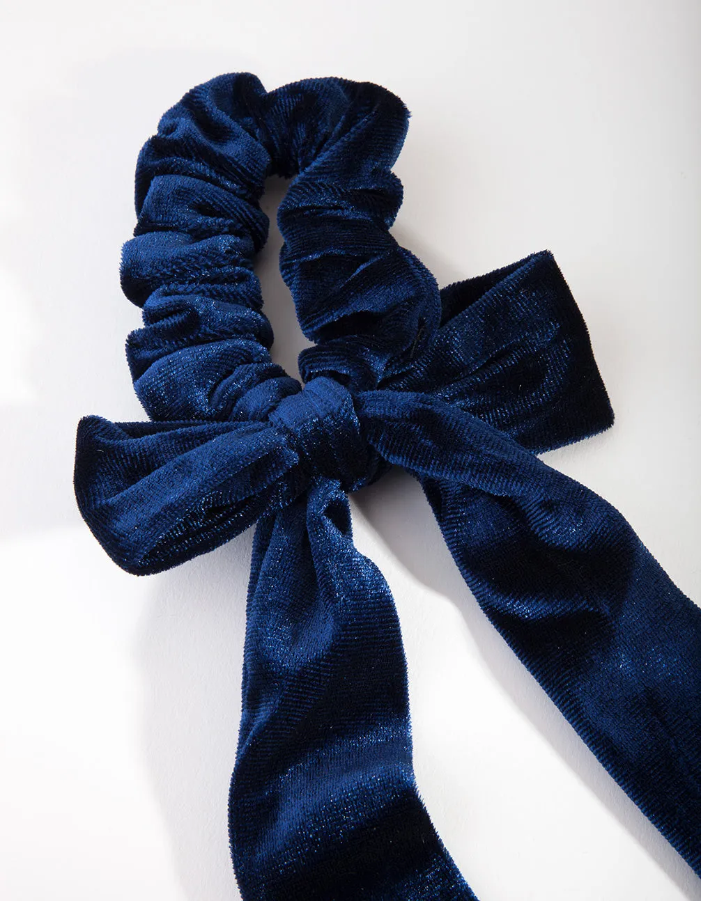 Blue Velvet Scarf Scrunchie