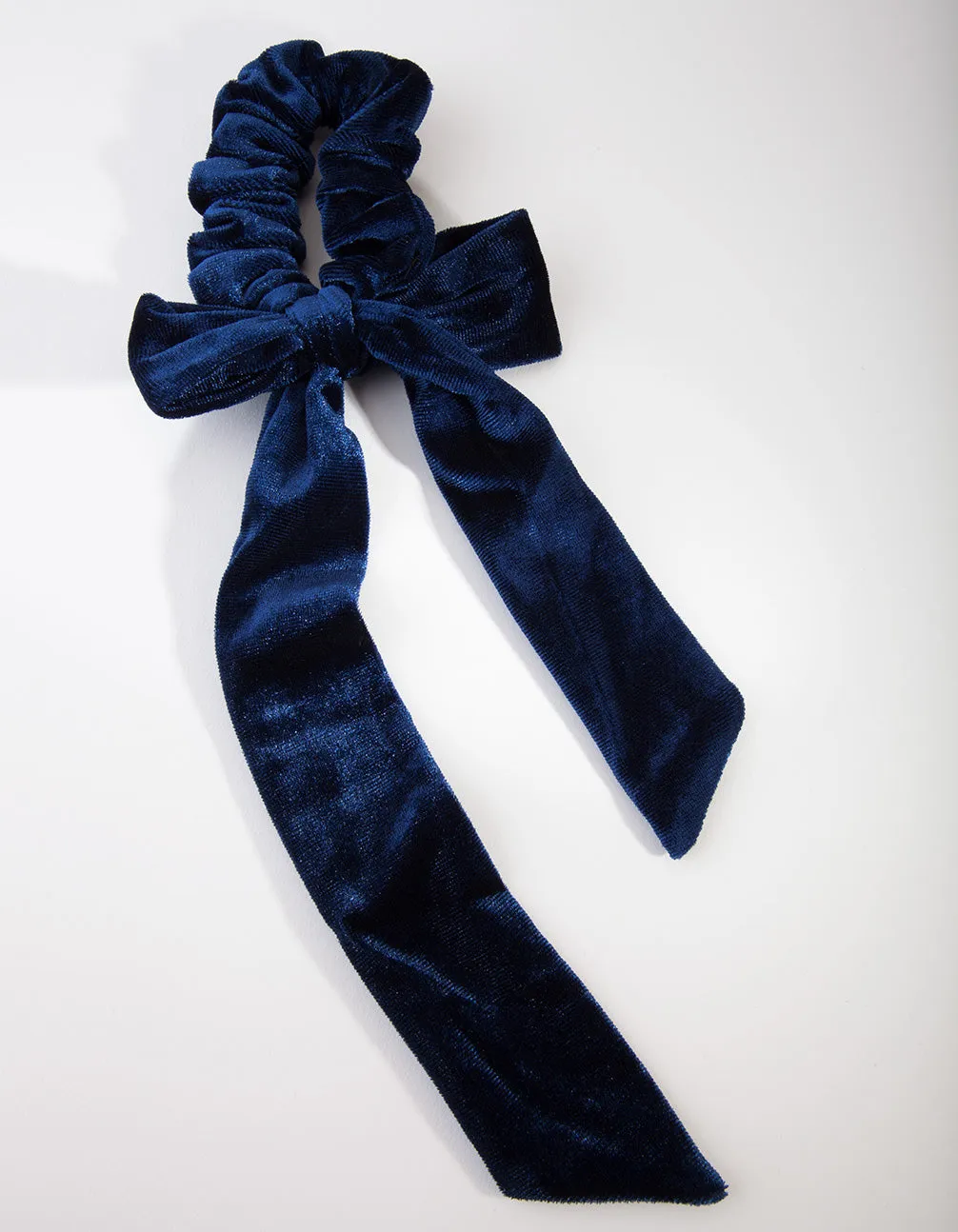 Blue Velvet Scarf Scrunchie