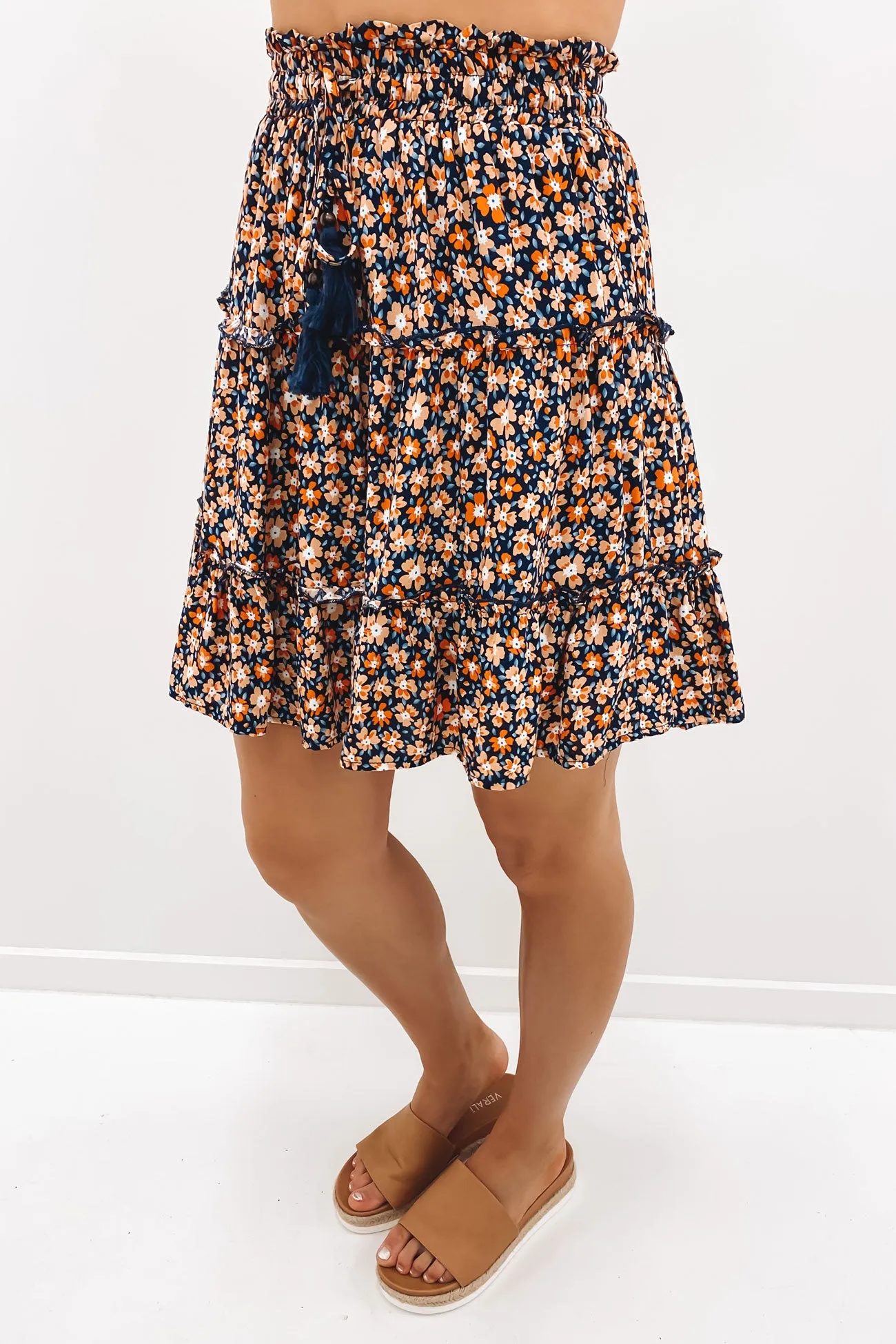 Bonny Skirt Navy Floral