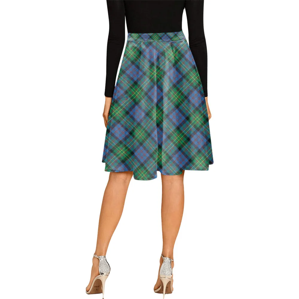 Bowie Ancient Tartan Melete Pleated Midi Skirt