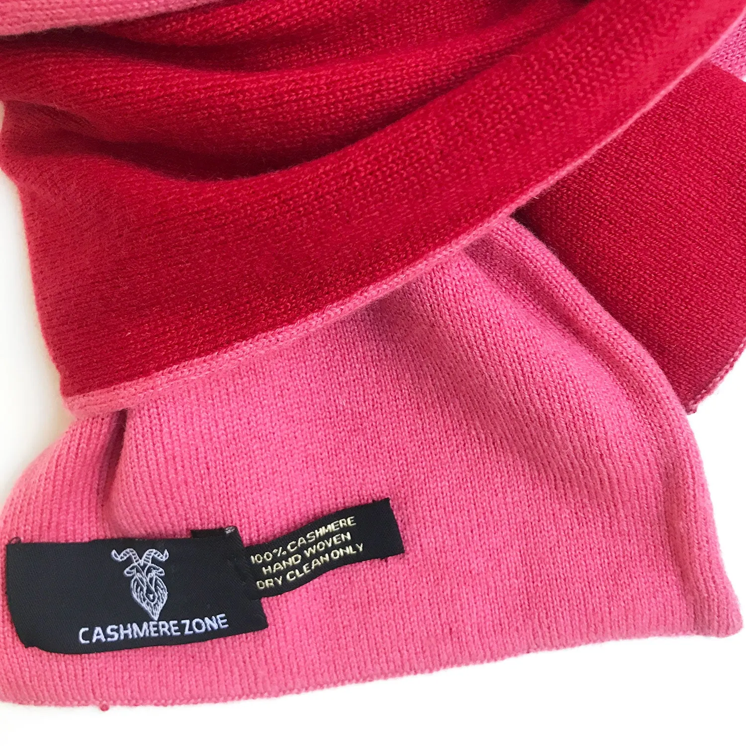 Bright Red Reversible Pure Cashmere Scarf