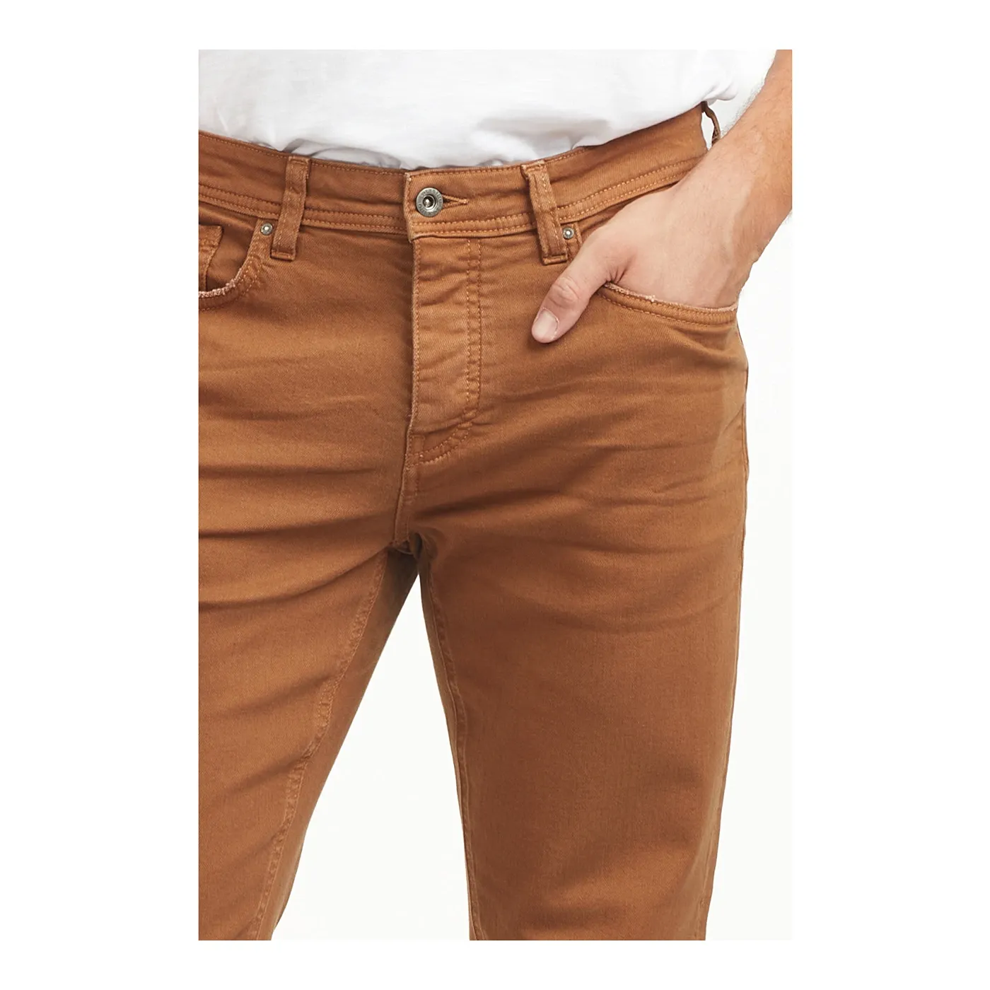 Camel Slim Fit 5 Pocket Jeans