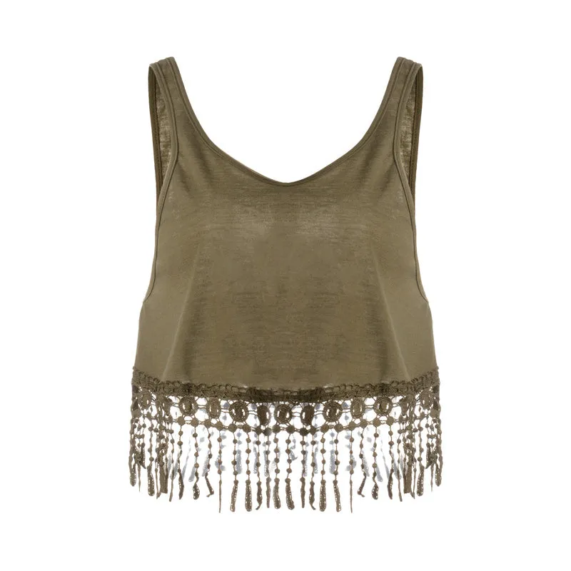 Camisole Camisole Multicolor Fringed Bottoming Shirt