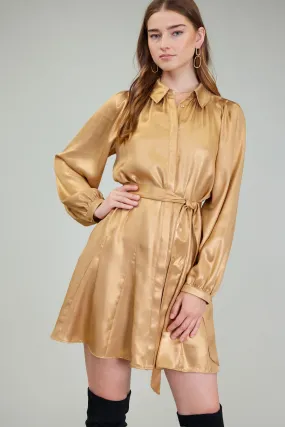 Carmel Metallic Mini Dress