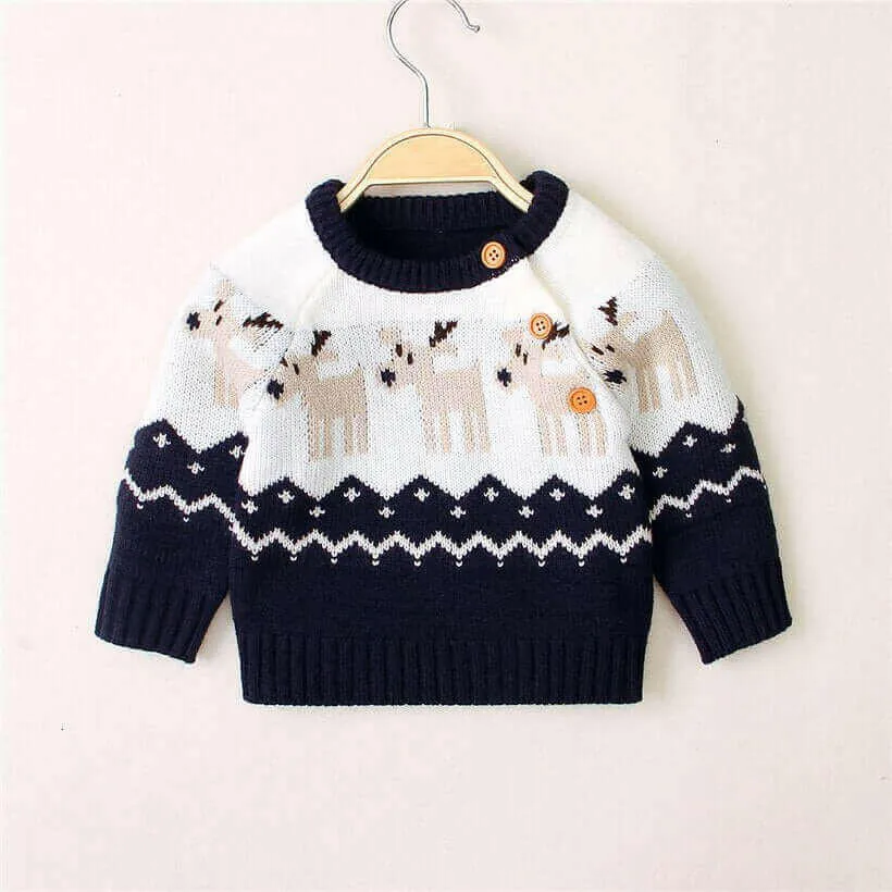 Christmas Deer Knitted Sweater | Children's Sweater