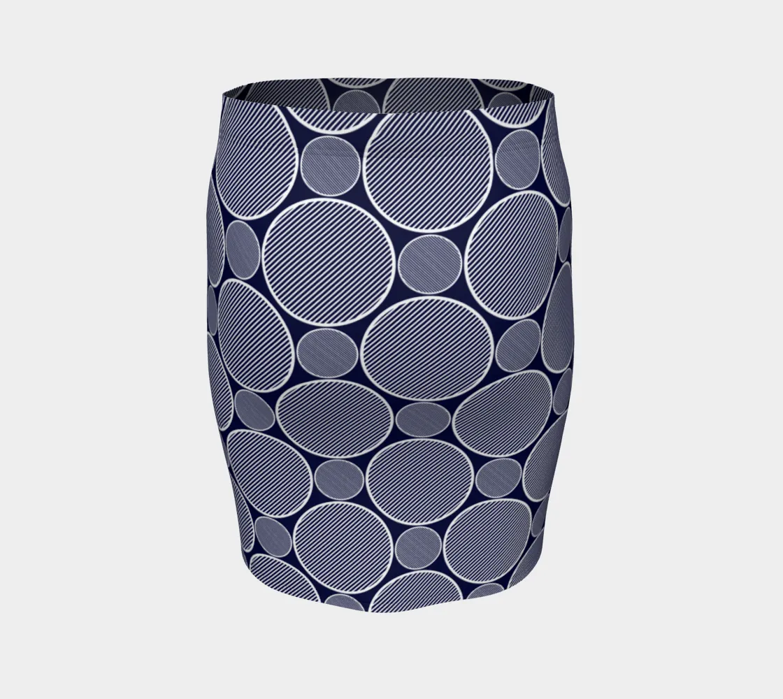 Circles Fitted Skirt