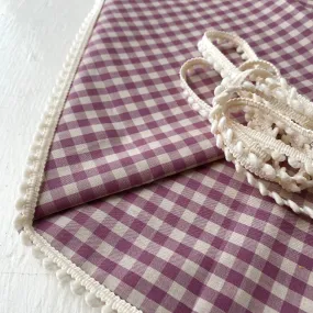 Crawford Gingham and Mini Pom Pom - Triangle Scarf Kit - Summer 2022