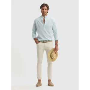 Cream Slim Fit Pants