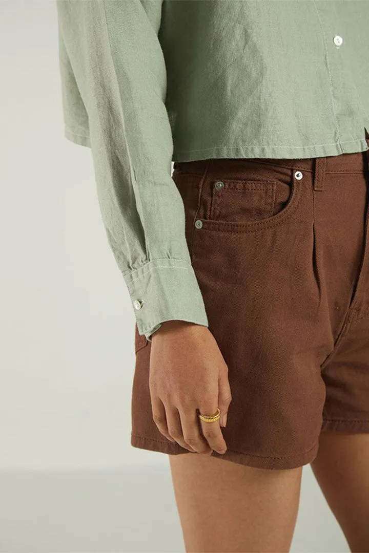 Crop it Like its Hot Shirt in Light Olive