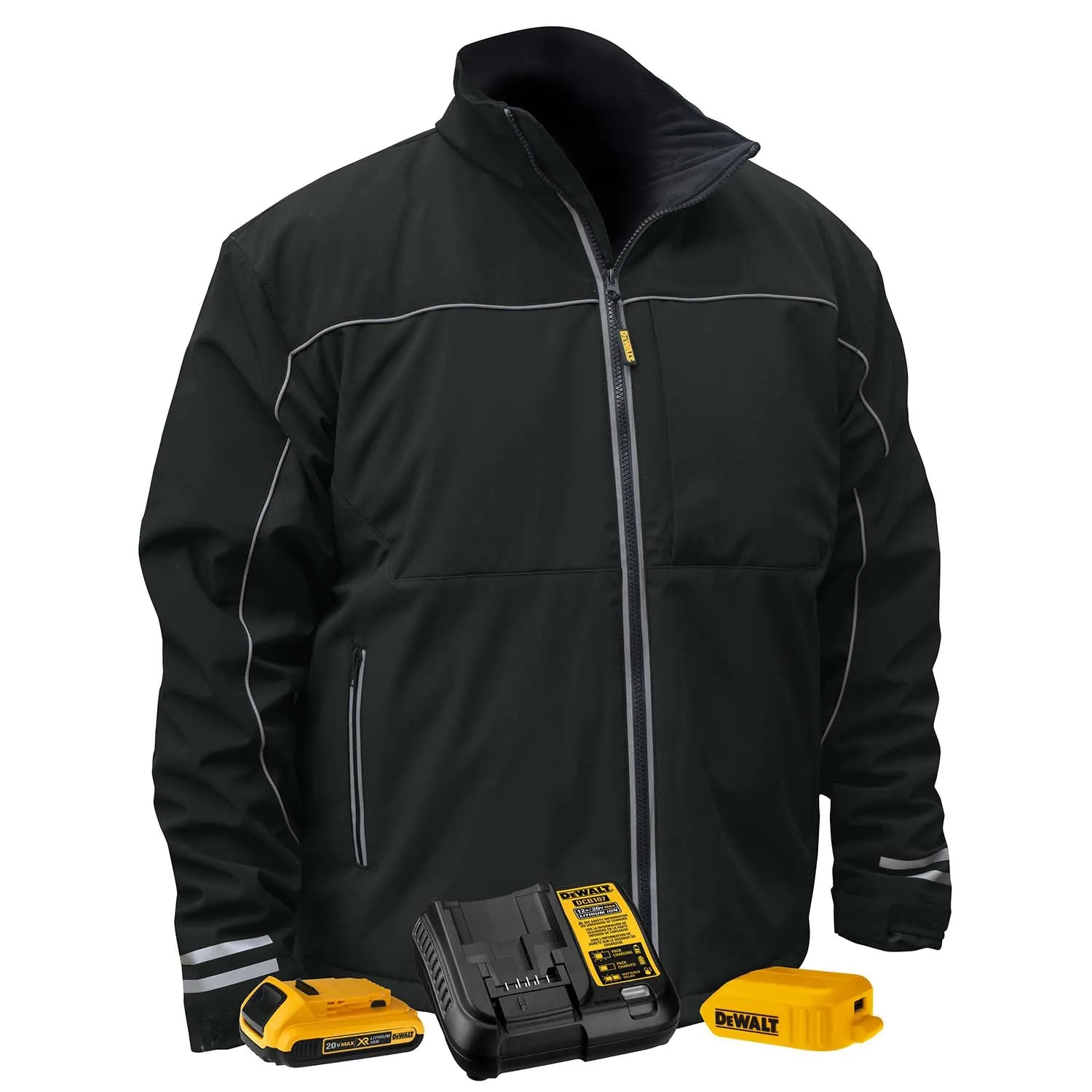 DEWALT Men's Heated Lightweight Soft Shell Jacket Kitted