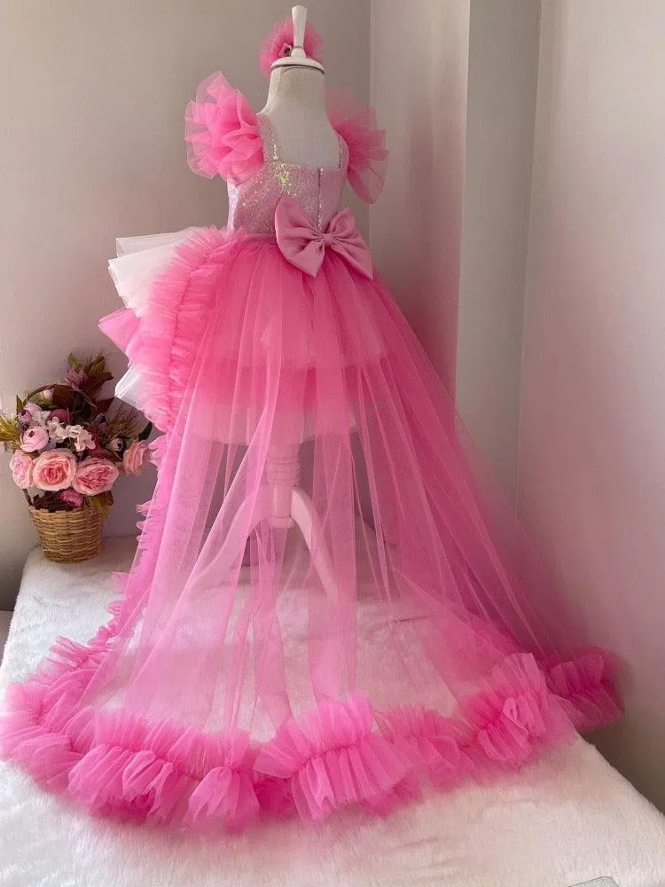 Dreamy Princess Dress Sweet Pink Layered Tulle Dress