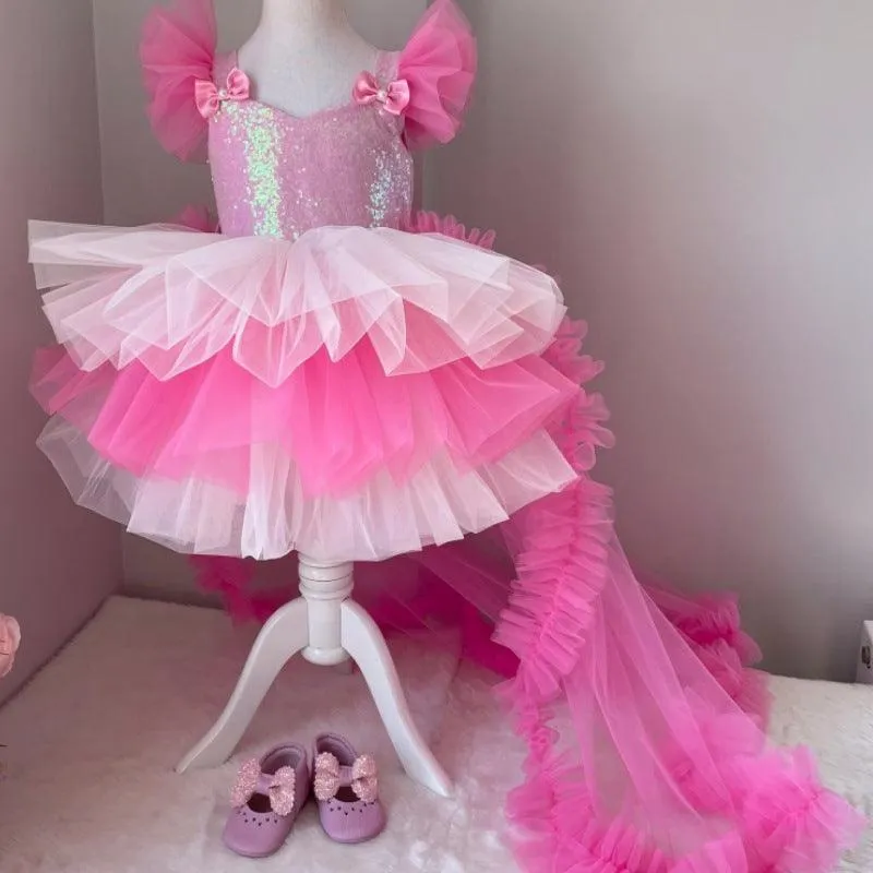 Dreamy Princess Dress Sweet Pink Layered Tulle Dress